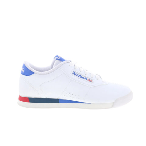 Reebok Princess Fitness Womens White Leather Lifestyle Sneakers Shoes