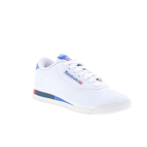 Reebok Princess Fitness Womens White Leather Lifestyle Sneakers Shoes
