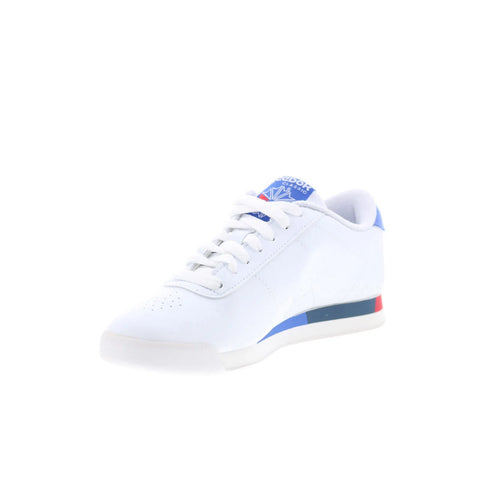 Reebok Princess Fitness Womens White Leather Lifestyle Sneakers Shoes