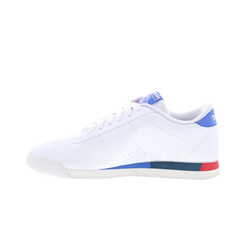 Reebok Princess Fitness Womens White Leather Lifestyle Sneakers Shoes