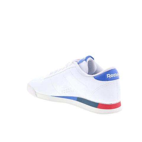 Reebok Princess Fitness Womens White Leather Lifestyle Sneakers Shoes