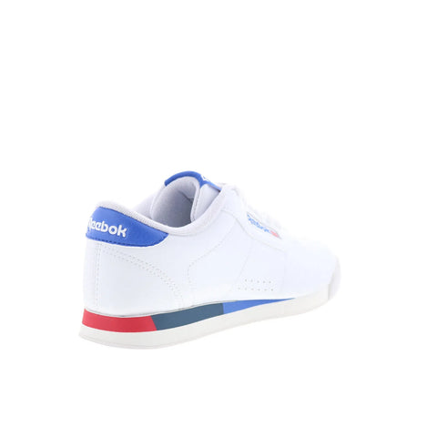 Reebok Princess Fitness Womens White Leather Lifestyle Sneakers Shoes