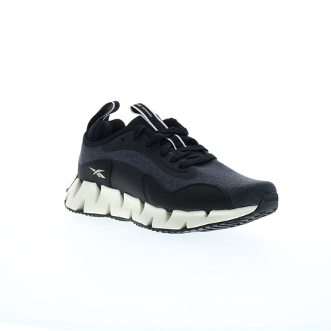 Reebok Zig Dynamica CLW Womens Black Synthetic Lace Up Lifestyle Sneakers Shoes