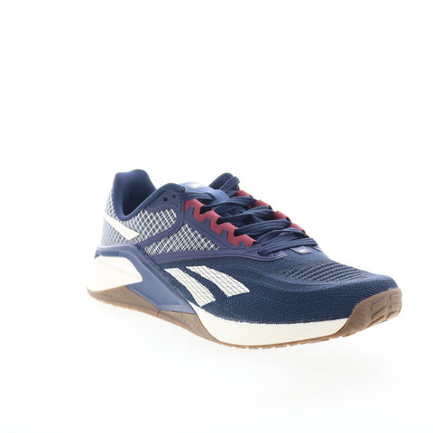 Reebok Nano X2 Mens Blue Mesh Lace Up Athletic Cross Training Shoes