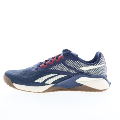 Reebok Nano X2 Mens Blue Mesh Lace Up Athletic Cross Training Shoes