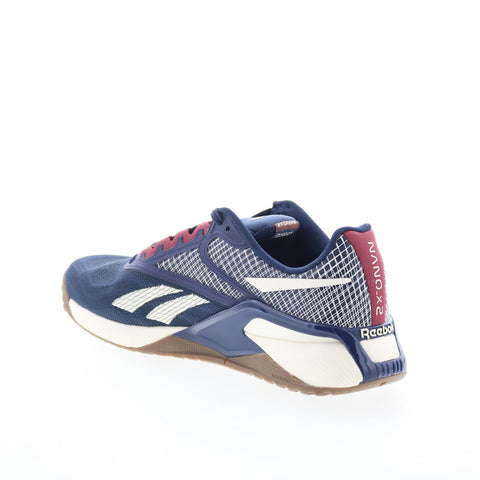 Reebok Nano X2 Mens Blue Mesh Lace Up Athletic Cross Training Shoes