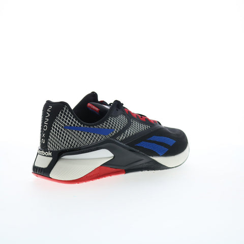 Reebok Nano X2 Mens Black Canvas Lace Up Lifestyle Sneakers Shoes