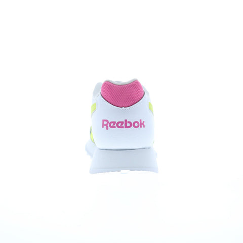 Reebok Glide Womens White Leather Lace Up Lifestyle Sneakers Shoes