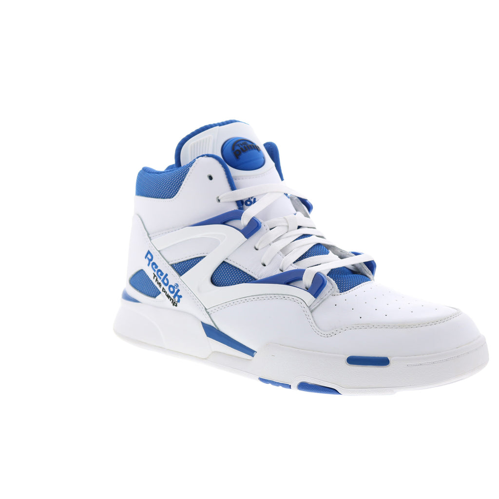 Reebok Pump Omni Zone II Mens White Leather Lace Up Lifestyle Sneakers ...