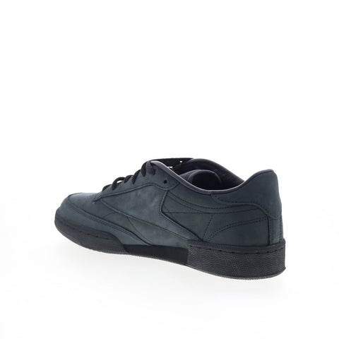 Reebok Club C 85 JJJJound Mens Black Nubuck Lace Up Lifestyle Sneakers Shoes