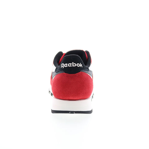 Reebok Classic Leather Mens Red Suede Lace Up Lifestyle Sneakers Shoes