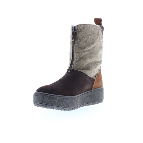 Bos. & Co. Ignite Womens Brown Suede Zipper Casual Dress Boots