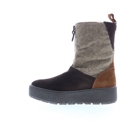 Bos. & Co. Ignite Womens Brown Suede Zipper Casual Dress Boots