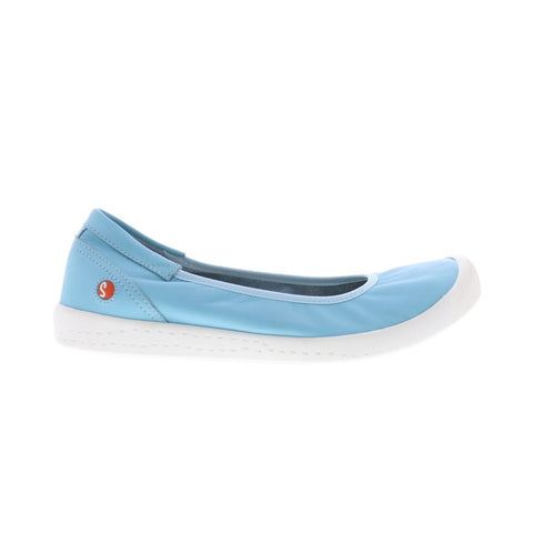 Softinos Ilmei ILMEI737SOF-002 Womens Blue Leather Ballet Flats Shoes