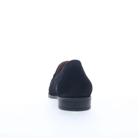 Miz Mooz Ilona Womens Black Suede Slip On Loafer Flats Shoes