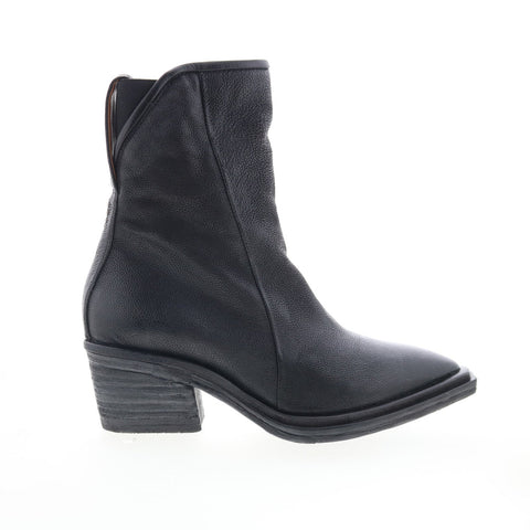 A.S. 98 Imogene Womens Black Leather Slip On Ankle & Booties Boots