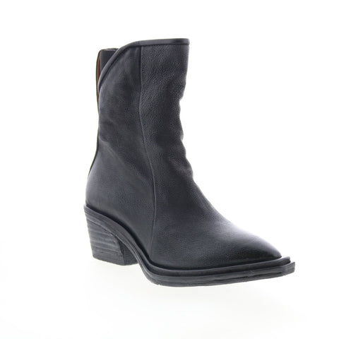 A.S. 98 Imogene Womens Black Leather Slip On Ankle & Booties Boots