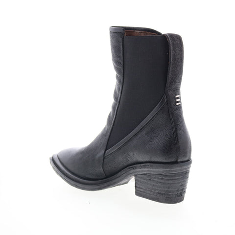 A.S. 98 Imogene Womens Black Leather Slip On Ankle & Booties Boots