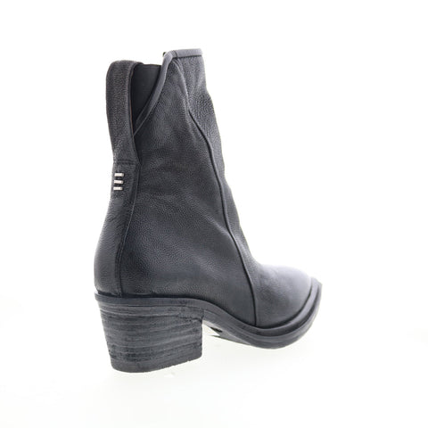 A.S. 98 Imogene Womens Black Leather Slip On Ankle & Booties Boots