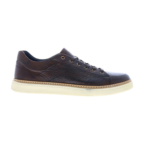 Di Bianco Imola Laser Cervo Mens Brown Leather Lifestyle Sneakers Shoes