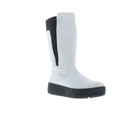 Bos. & Co. Impact Womens White Suede Zipper Casual Dress Boots
