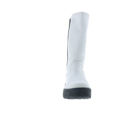 Bos. & Co. Impact Womens White Suede Zipper Casual Dress Boots