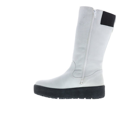 Bos. & Co. Impact Womens White Suede Zipper Casual Dress Boots