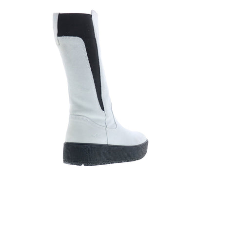 Bos. & Co. Impact Womens White Suede Zipper Casual Dress Boots