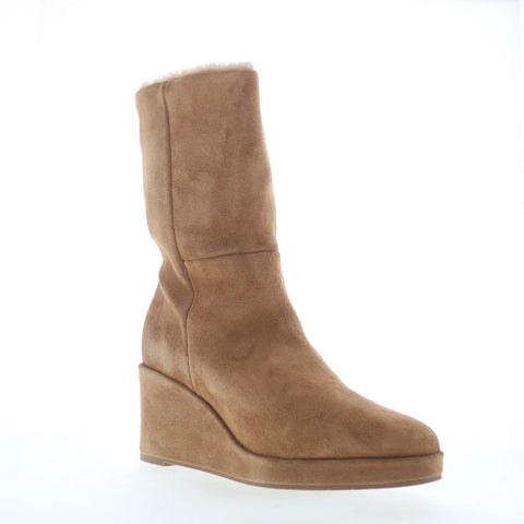 Aquatalia Imperia L479234 Womens Brown Suede Slip On Ankle & Booties Boots