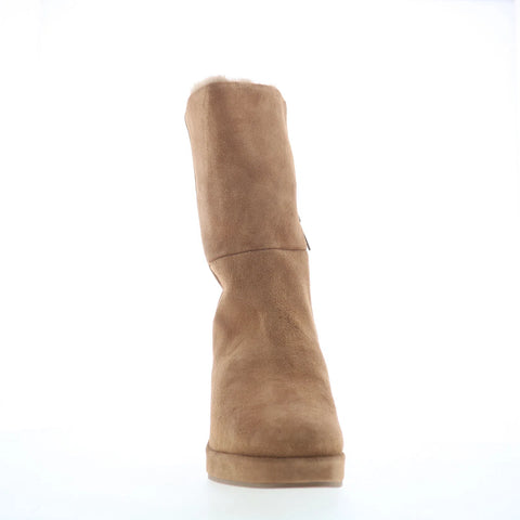 Aquatalia Imperia L479234 Womens Brown Suede Slip On Ankle & Booties Boots