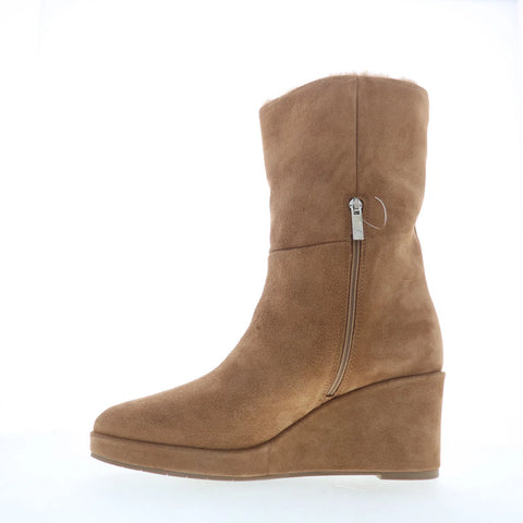 Aquatalia Imperia L479234 Womens Brown Suede Slip On Ankle & Booties Boots