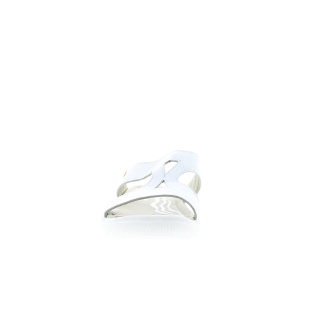 Softinos Inbey INBEY745SOF-000 Womens White Leather Slides Sandals Shoes