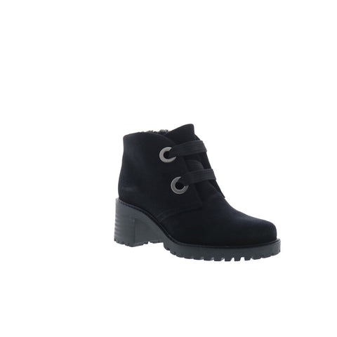 Bos. & Co. Index Womens Black Suede Lace Up Ankle & Booties Boots