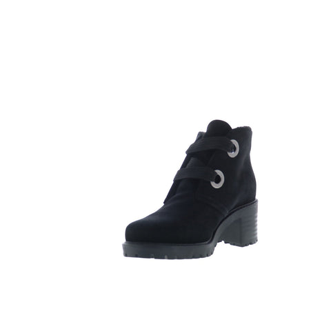 Bos. & Co. Index Womens Black Suede Lace Up Ankle & Booties Boots