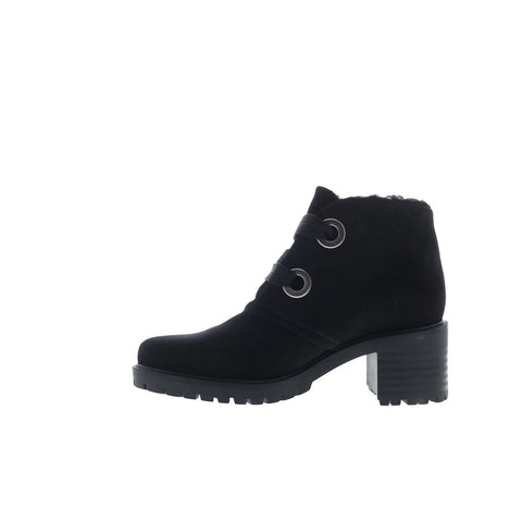 Bos. & Co. Index Womens Black Suede Lace Up Ankle & Booties Boots