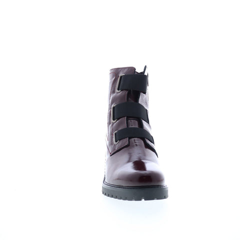 Bos. & Co. Indie Womens Burgundy Synthetic Zipper Casual Dress Boots