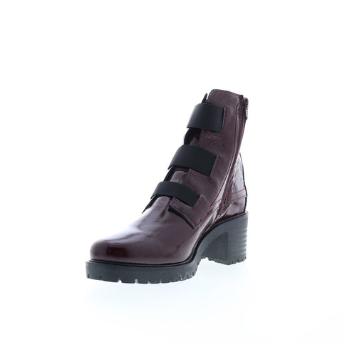 Bos. & Co. Indie Womens Burgundy Synthetic Zipper Casual Dress Boots