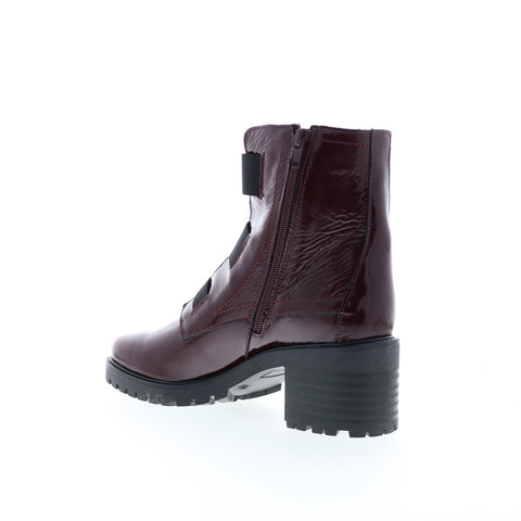 Bos. & Co. Indie Womens Burgundy Synthetic Zipper Casual Dress Boots