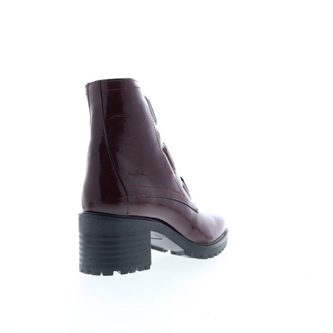 Bos. & Co. Indie Womens Burgundy Synthetic Zipper Casual Dress Boots