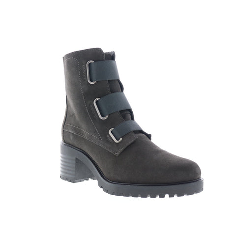 Bos. & Co. Indie Womens Gray Suede Zipper Casual Dress Boots
