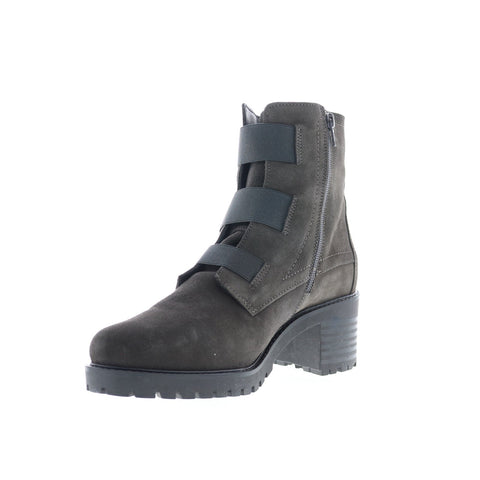 Bos. & Co. Indie Womens Gray Suede Zipper Casual Dress Boots