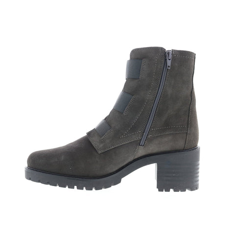 Bos. & Co. Indie Womens Gray Suede Zipper Casual Dress Boots