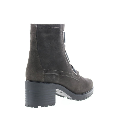 Bos. & Co. Indie Womens Gray Suede Zipper Casual Dress Boots