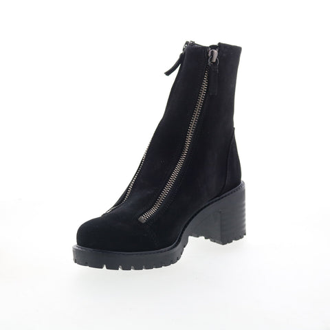 Bos. & Co. Ingle Womens Black Suede Zipper Casual Dress Boots