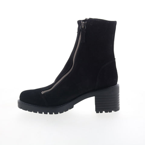 Bos. & Co. Ingle Womens Black Suede Zipper Casual Dress Boots