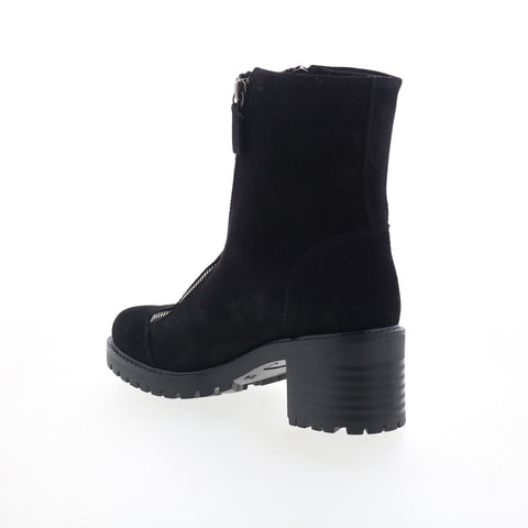 Bos. & Co. Ingle Womens Black Suede Zipper Casual Dress Boots