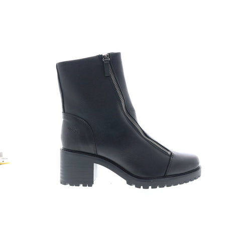 Bos. & Co. Ingle Womens Black Leather Zipper Casual Dress Boots