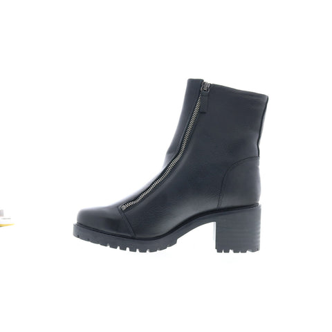 Bos. & Co. Ingle Womens Black Leather Zipper Casual Dress Boots