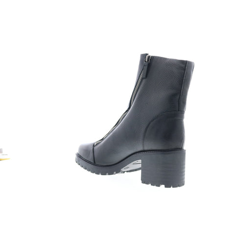 Bos. & Co. Ingle Womens Black Leather Zipper Casual Dress Boots