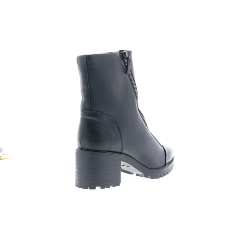 Bos. & Co. Ingle Womens Black Leather Zipper Casual Dress Boots